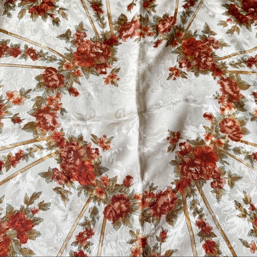Vtg Floral Scarf Made in Italy Polyester Square - Picture 7 of 9